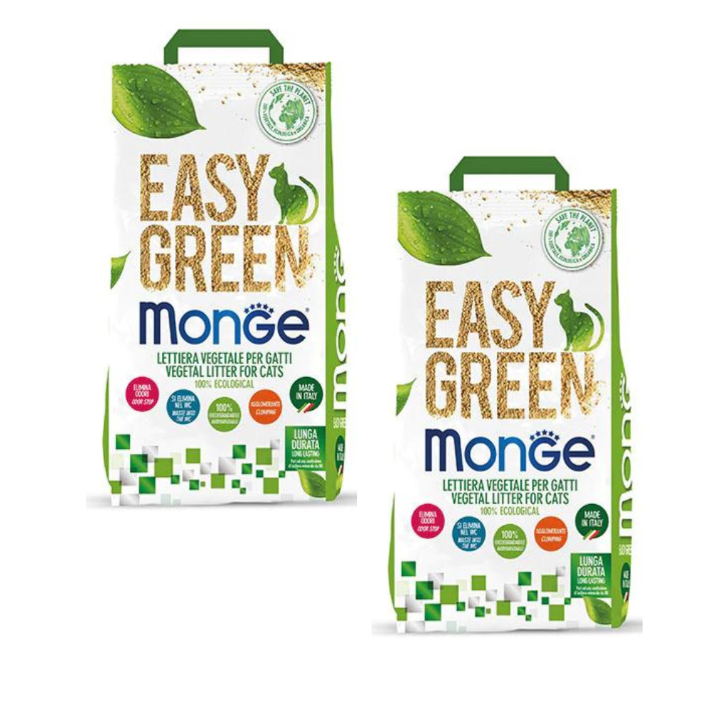 Monge Easy Green 10 Litri Lettiera Agglomerante Vegetale - OFFERTA 2 Sacchi Monge Easy Green 10 Litri Lettiera Agglomerante Vegetale - OFFERTA 2 Sacchi